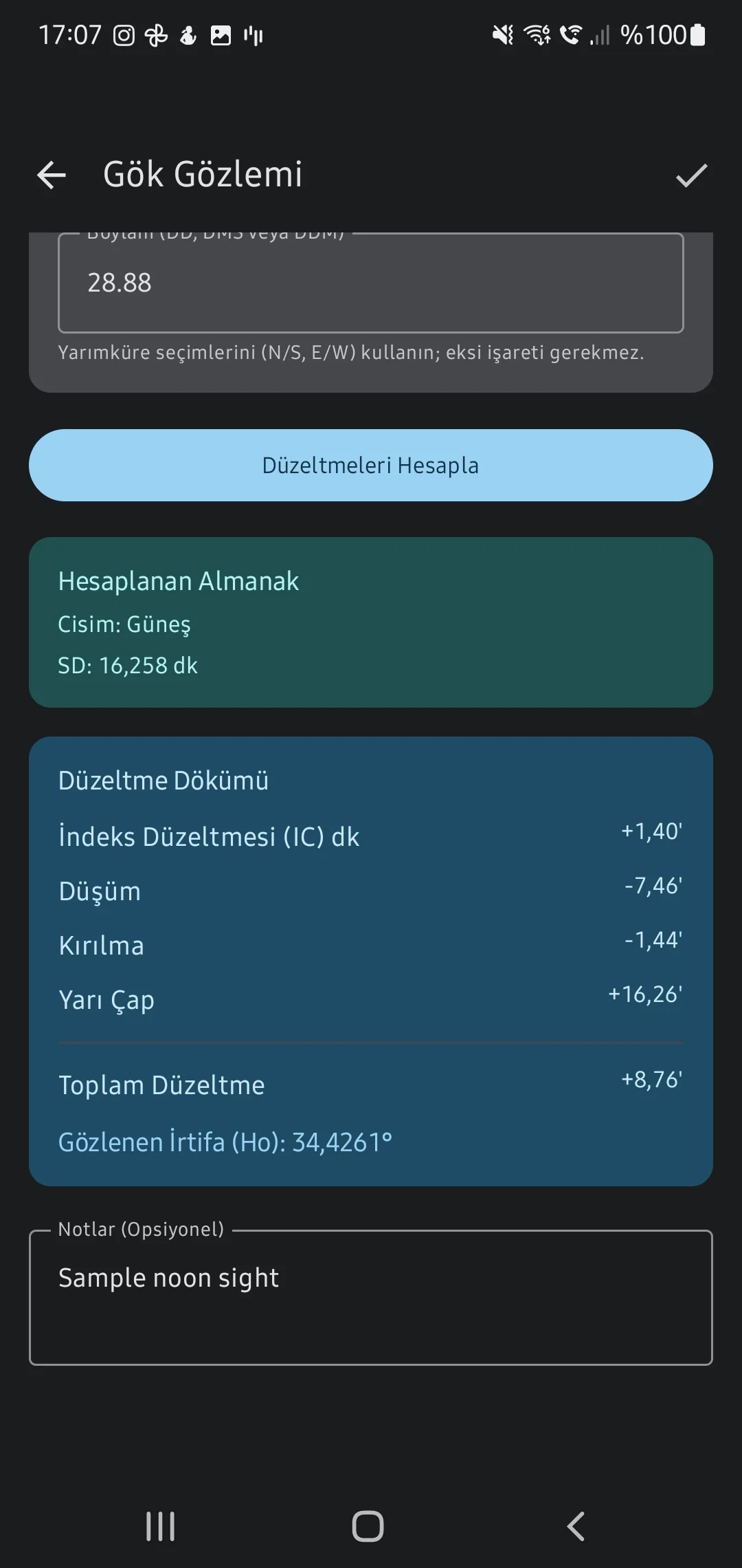 CaptainCalc uygulama ekran görüntüsü - Noon Sight Records