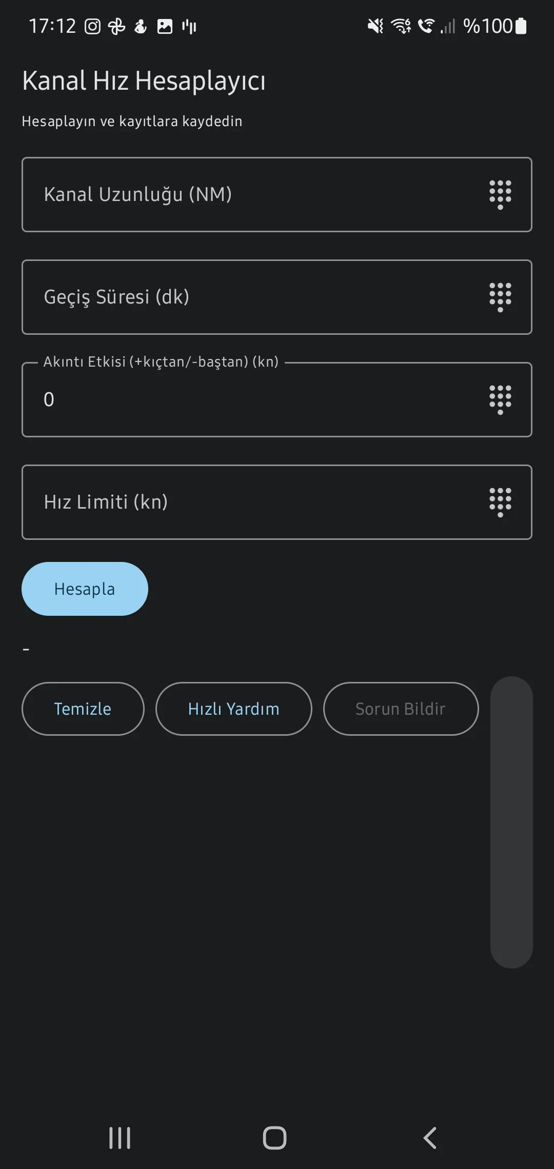 CaptainCalc uygulama ekran görüntüsü - Canal Transit Speed